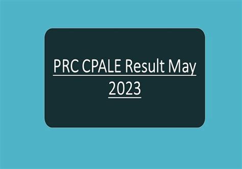 cpale may 2023 result|A.